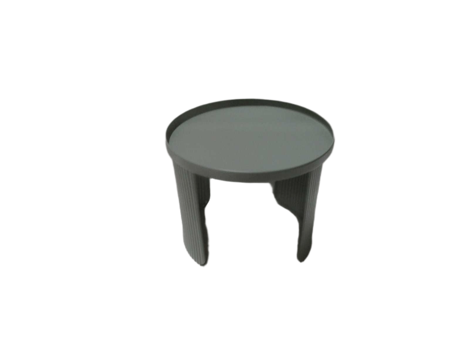 End Table Round Metal Kaki 40x40x34,5 Cm