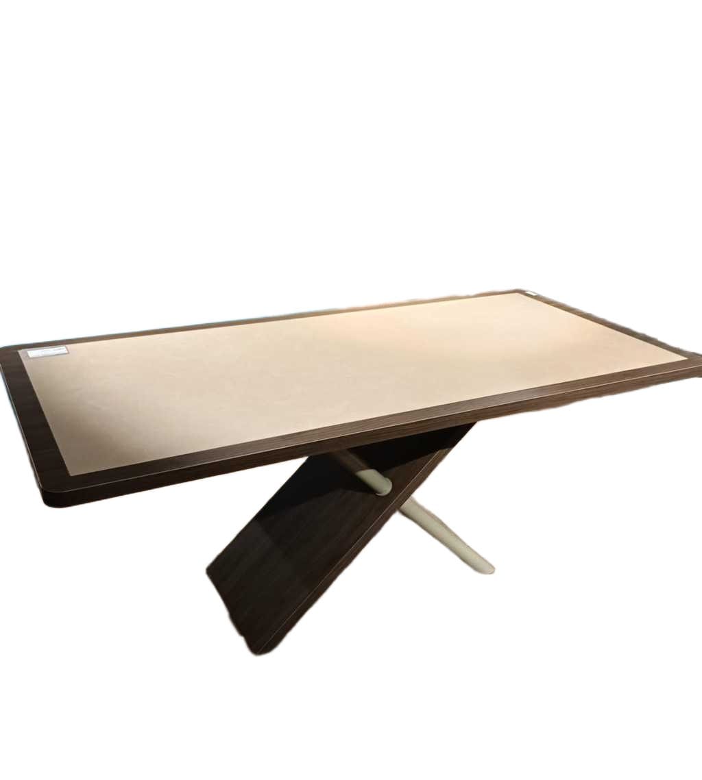 Dining Table 210x92x76cm Melamine And Mdf Beige - Walnut