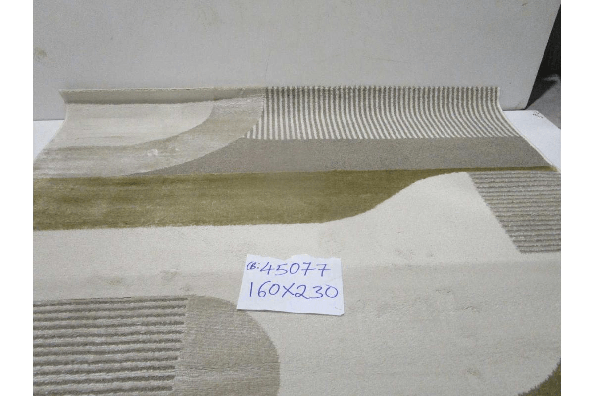 Carpet Cream Modda (D001) Headset + Polyester 224.000 Pts/M2 Pile Hight : 12 Mm 2000gsm Pp Polyster 160x230 Cm