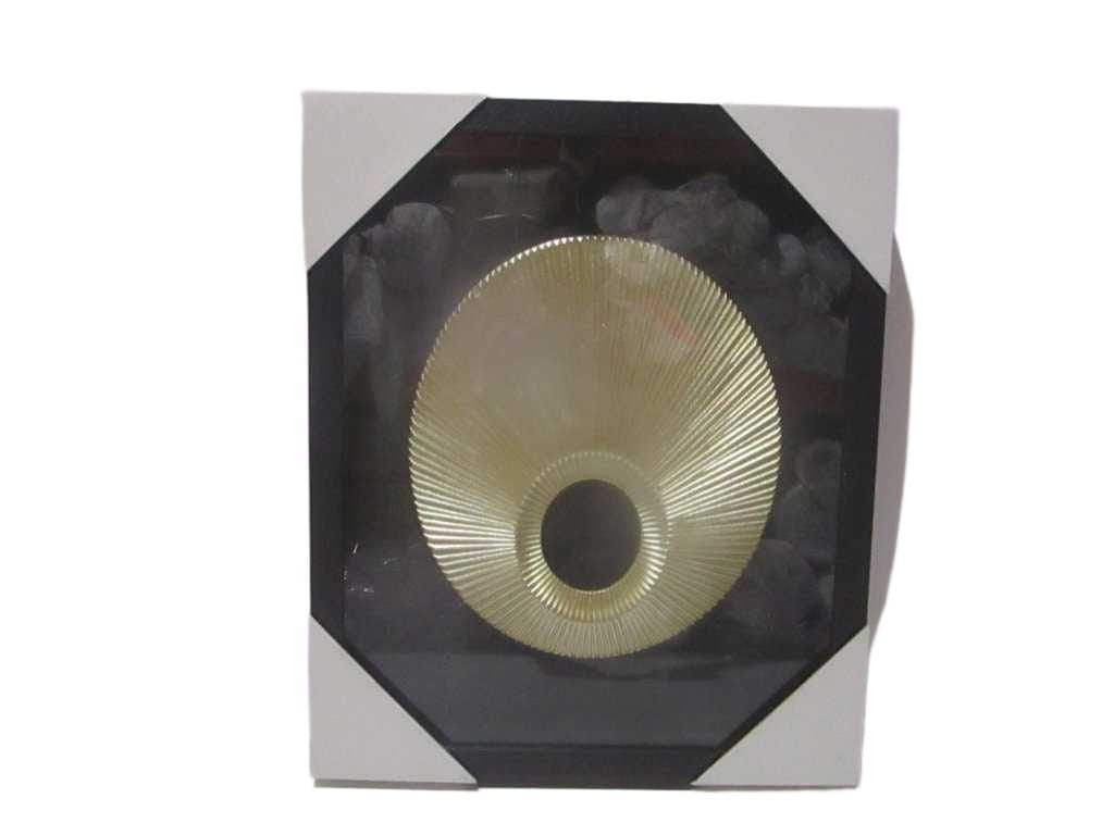 Tableau Black Wood Frame, Leather Back Black Frame 50x60