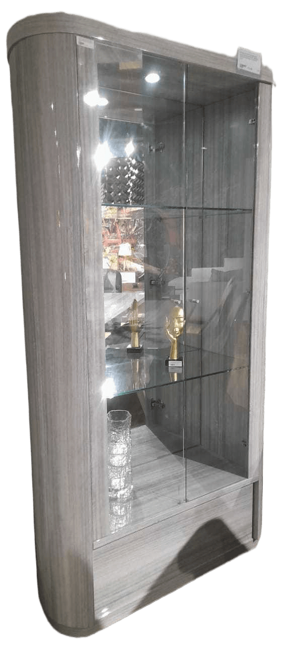 Vitrine Eucalyptus+brushed Black Stainless Steel B8405hg 1010x420x1900