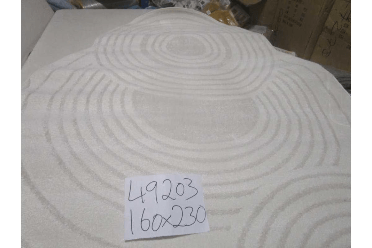 Carpet 160x230 Rio Soft Yarn Headset With Shrink Polyester 2,200 Grm / Sqm 224,000 Pnt/Sqm 12mm Pile Height Free Shape Hjo11 Kemik/Kemik