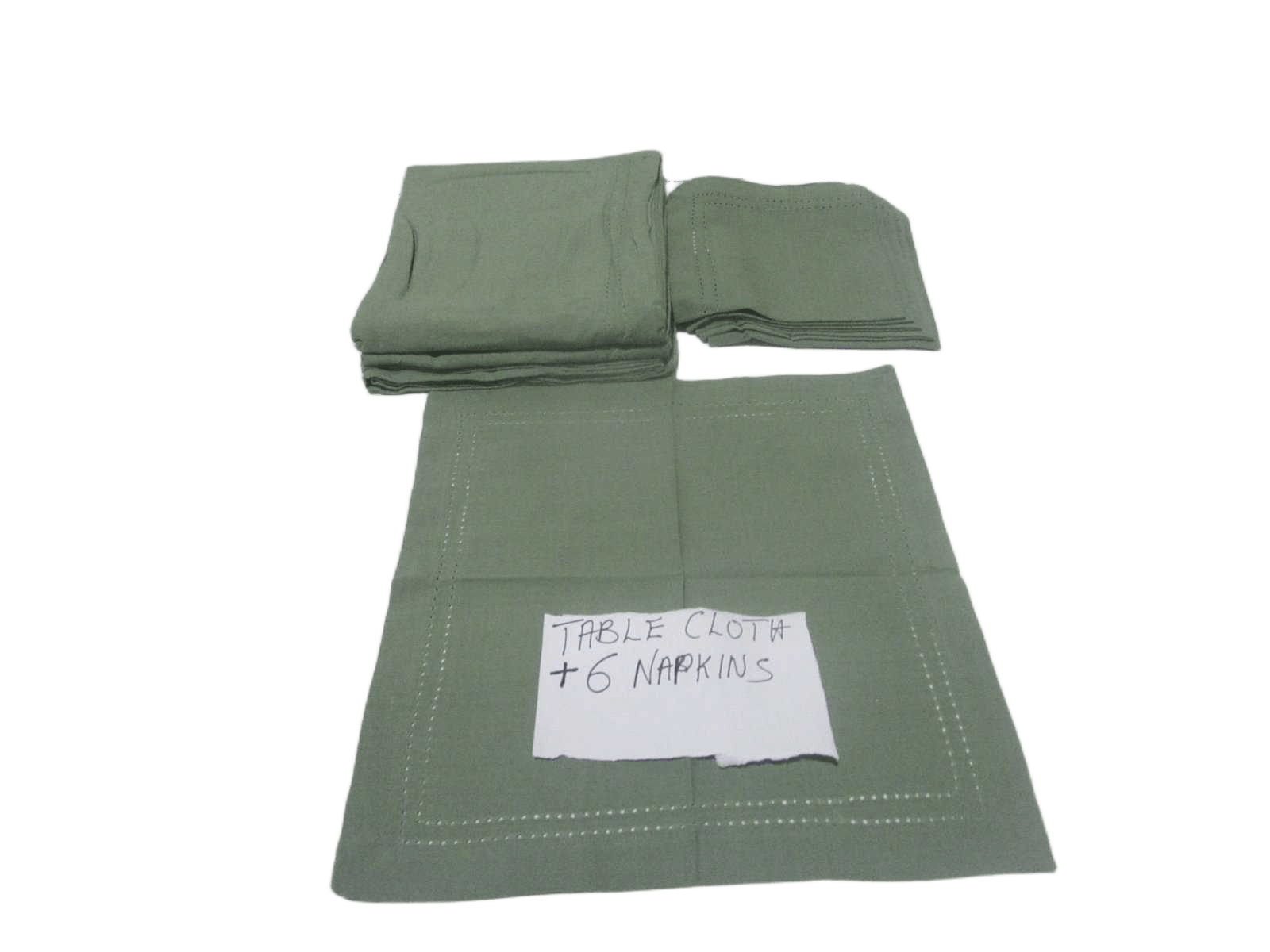 Table Cloth W 6 Napkin 100% Cotton 160 Gsm With Ribbon Insert Card And Polybag 250x150 Gr