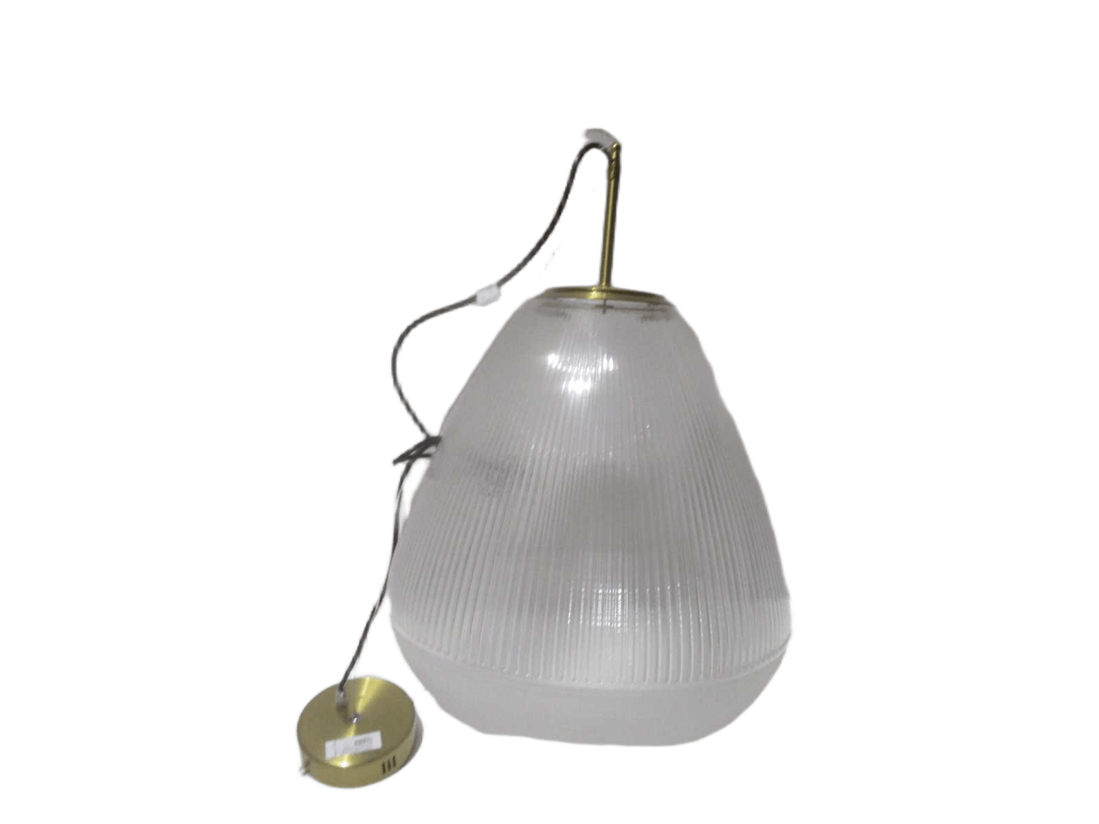 Pendant Lamp With Led Frosted White+clear Glass+metal D40*h45*l160