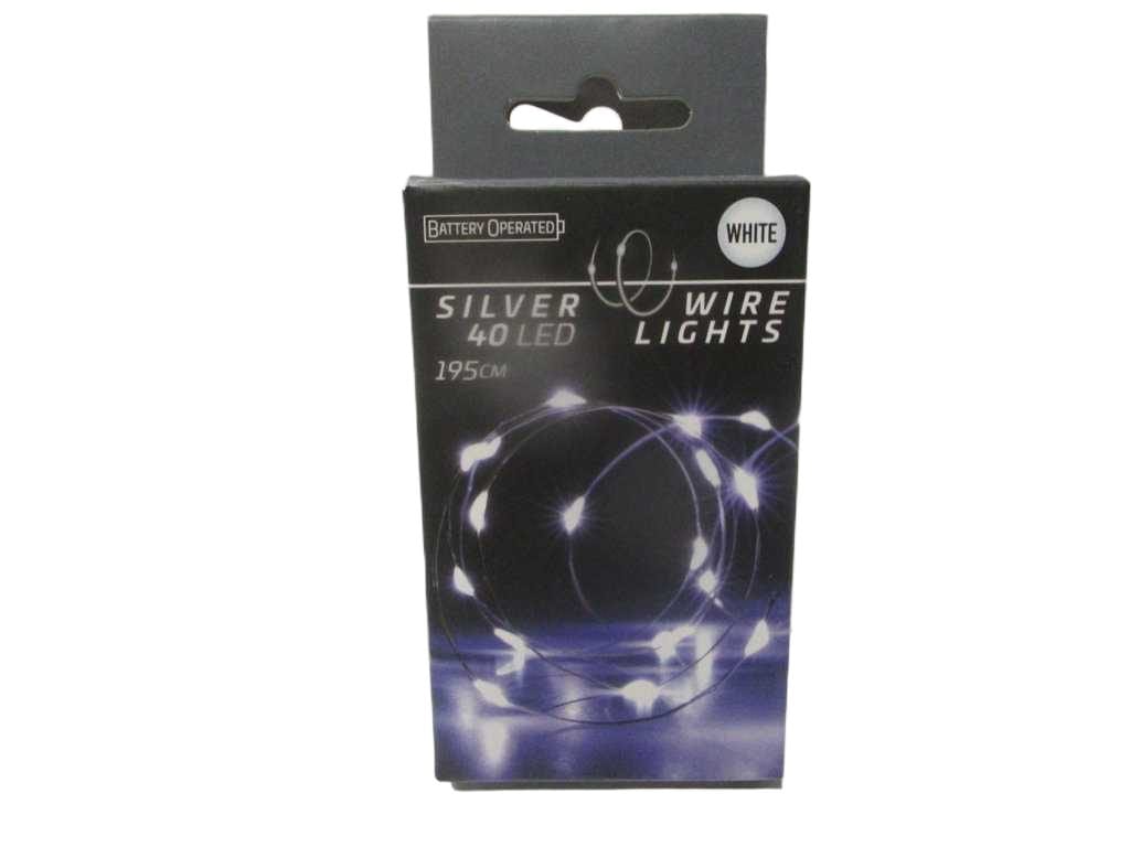 Silver Wire 40led White Bo