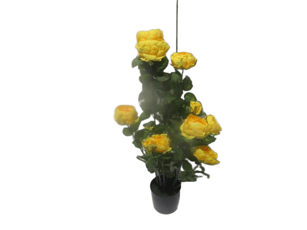 Artificial Tree,rose ,polyester, Plastic Stem 72cm Yellow