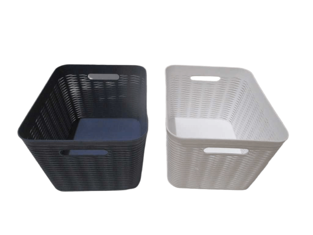 Laundry Basket Pp 336.8g Blue White Ass 34x28x21