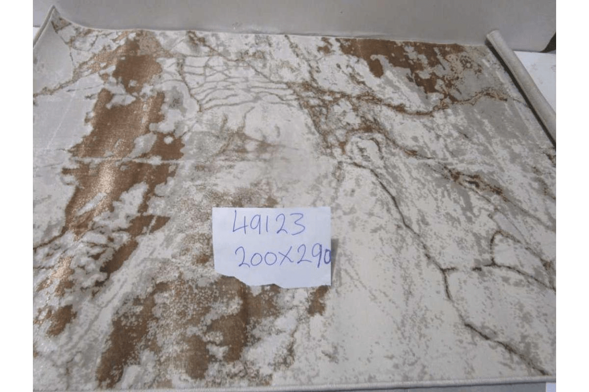 Carpet 200x290 Shiny Shrink Polyester + Pp 2,200 Gsm 604,000 Pts 8mm Pile Hight Beige/Copper