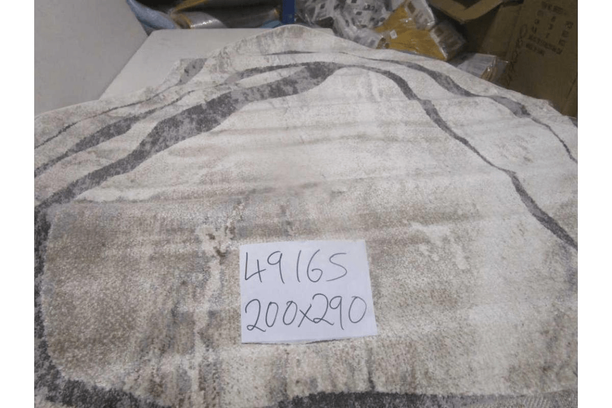 Carpet 200x290 Rio Soft Yarn Headset With Shrink Polyester 2,200 Grm / Sqm 224,000 Pnt/Sqm 12mm Pile Height Free Shape Hjb16 Kemik/Cream