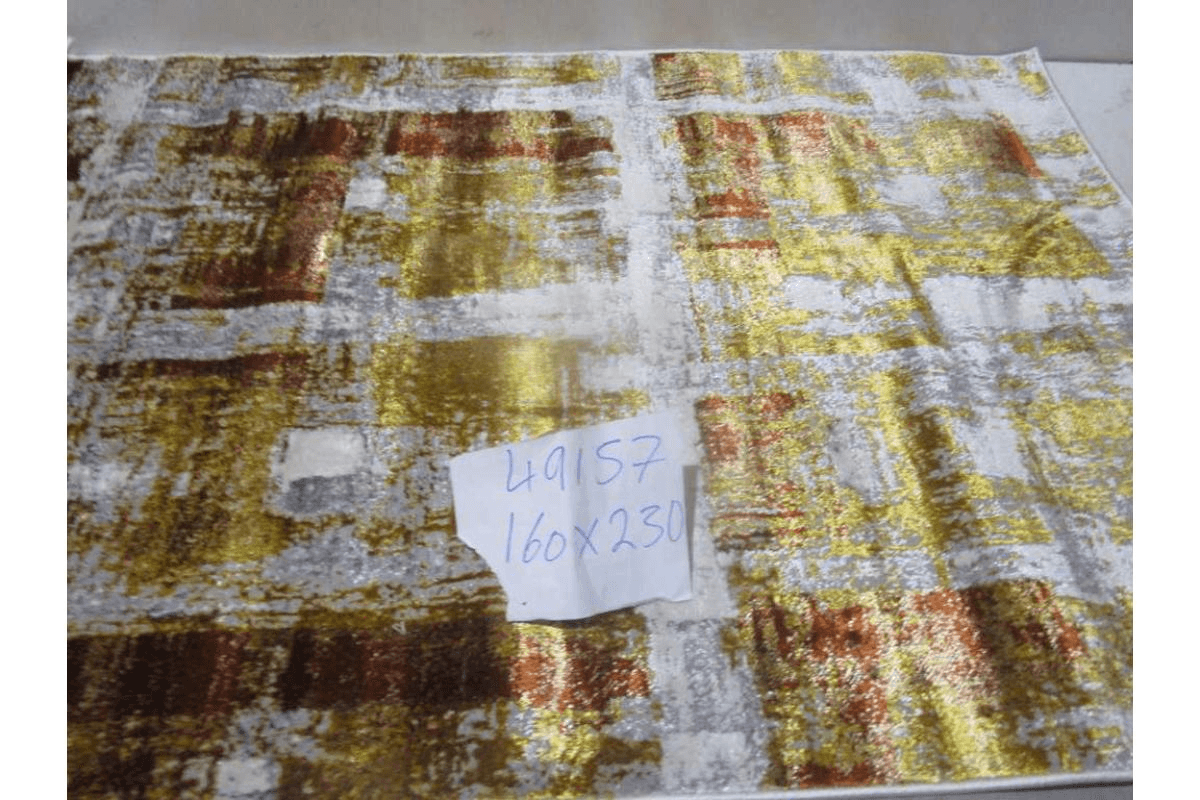 Carpet 160x230 Shiny Shrink Polyester + Pp 1,750 Gsm 420,000 Pts Cream/Gold
