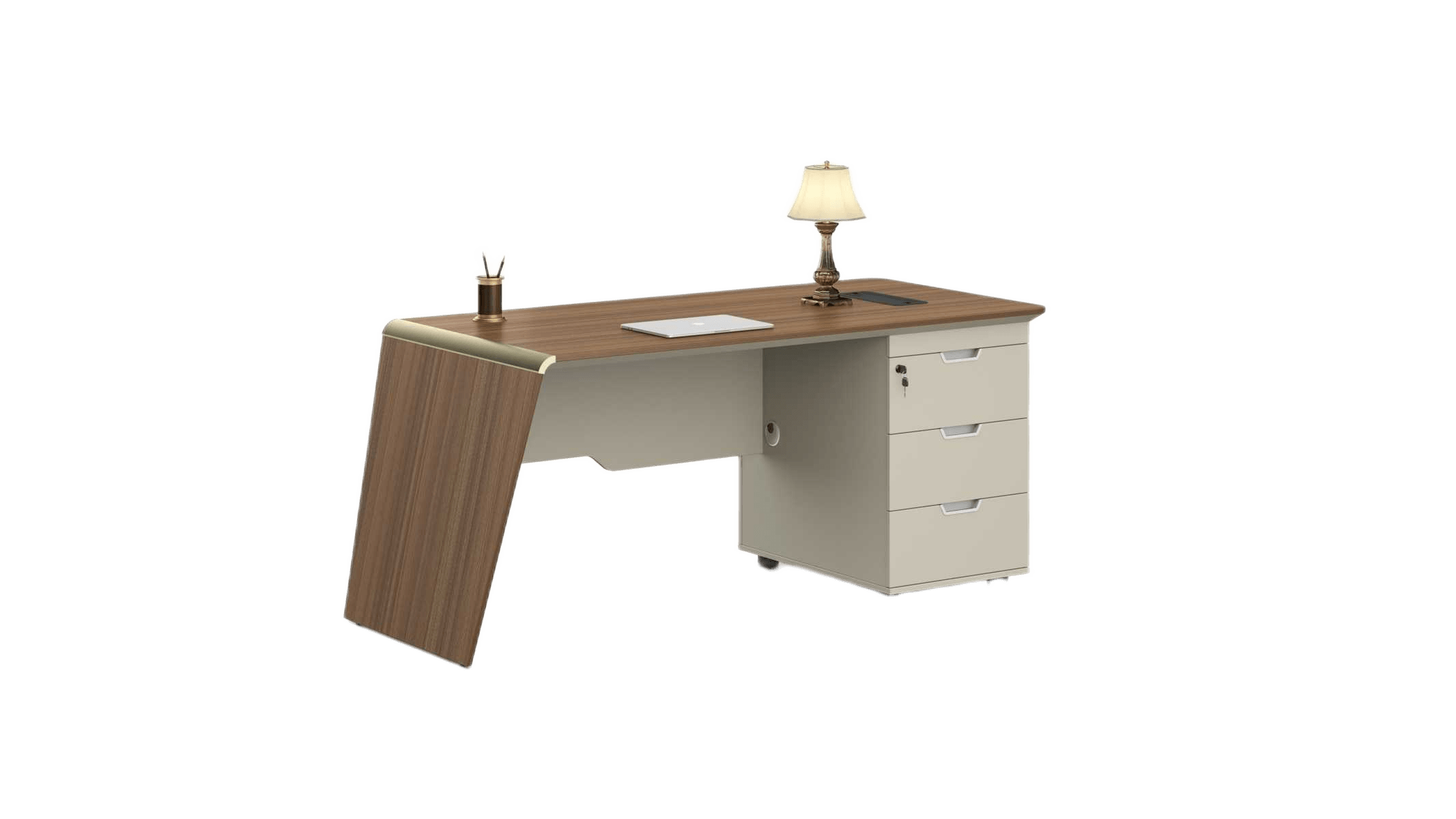 Executive Desk Da05 Australian Oak Db03 Ash Gray Melamine 1800*800*760 Table Top: 1600w*800d