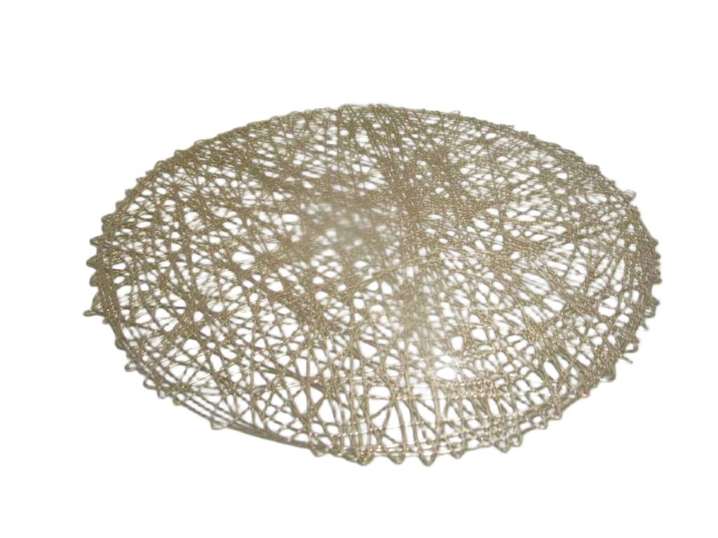 Placemat Pvc Hollow 90-100g 12pc Opp Bag,72 In 1 Box Gold 38cm