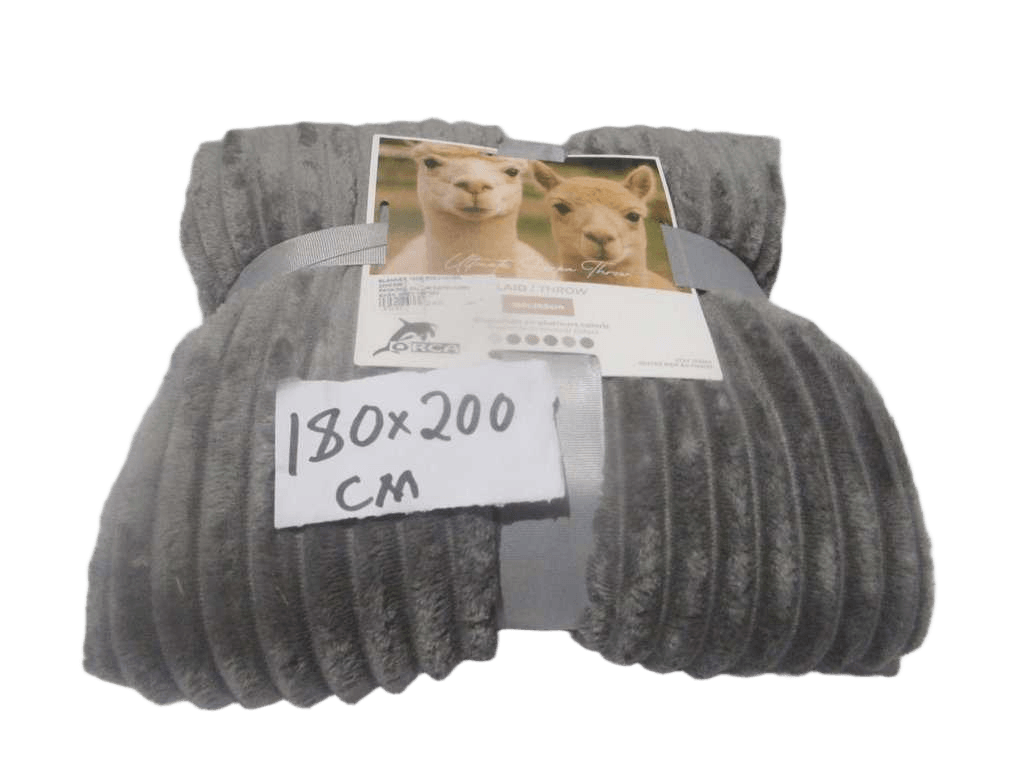 Blanket, 100% Polyester, 220gsm Packing: Color Card+cord Dark Grey 180*200
