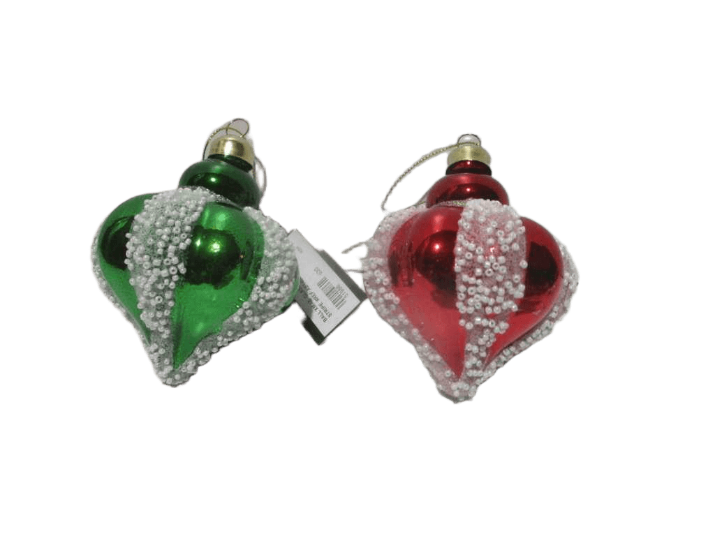 Ball Xmas Glass Glitter Stripe