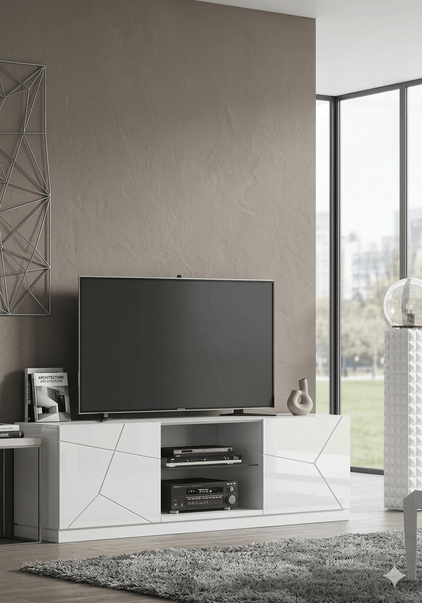 Tv Table White(88464 Hg)1855x480x605 2cl=