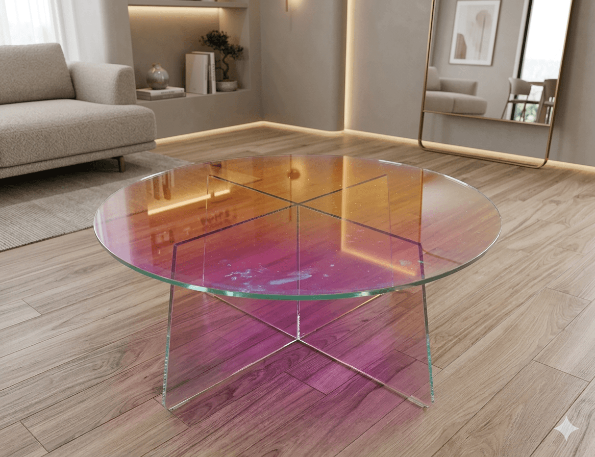Coffee Table 10mm Rainbowglass Rainbow ø80*38