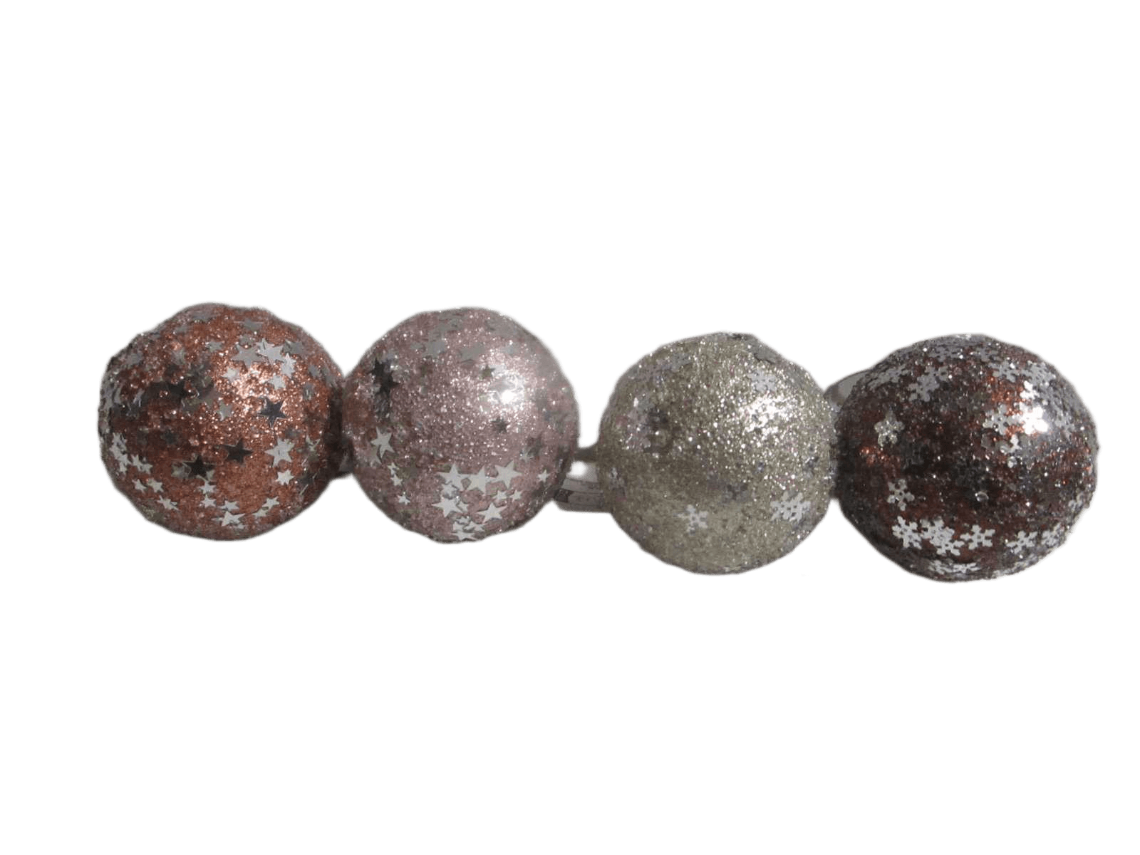 Ball Xmas 8cm Glitter 4ass