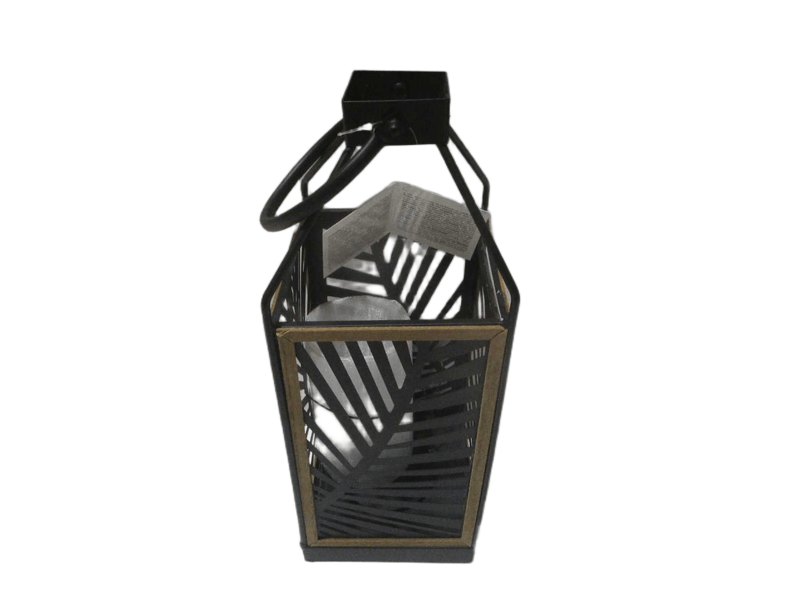 Lantern Metal 38cm Black Clr 1cl=