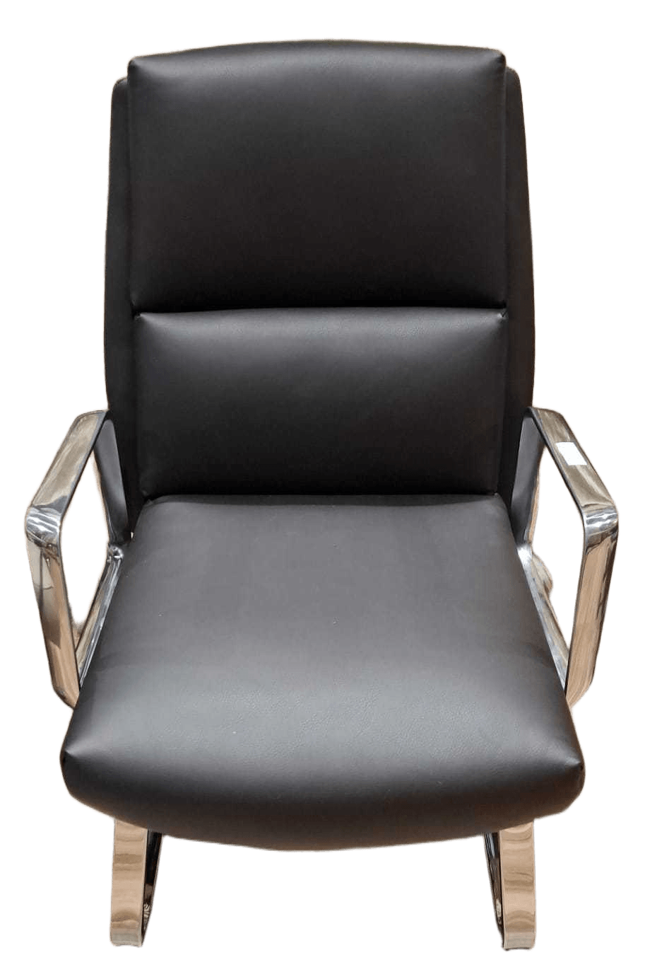 Visitor Chair, Iron Chromenxpu-9710 Black 64wx78dx102h