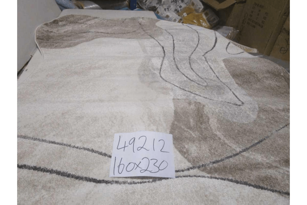 Carpet 160x230 Rio Soft Yarn Headset With Shrink Polyester 2,200 Grm / Sqm 224,000 Pnt/Sqm 12mm Pile Height Free Shape Hjb56 Mink/Cream
