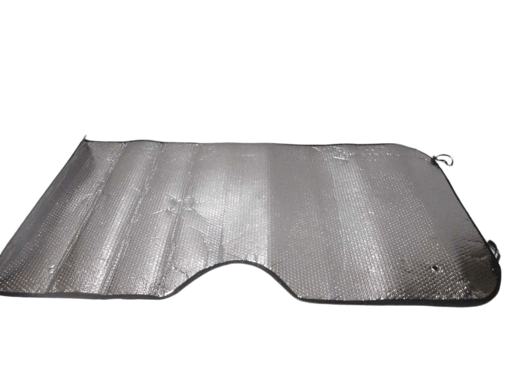 Car Sunshade Alu Foil Opp Bag Silver Black Line 140x70