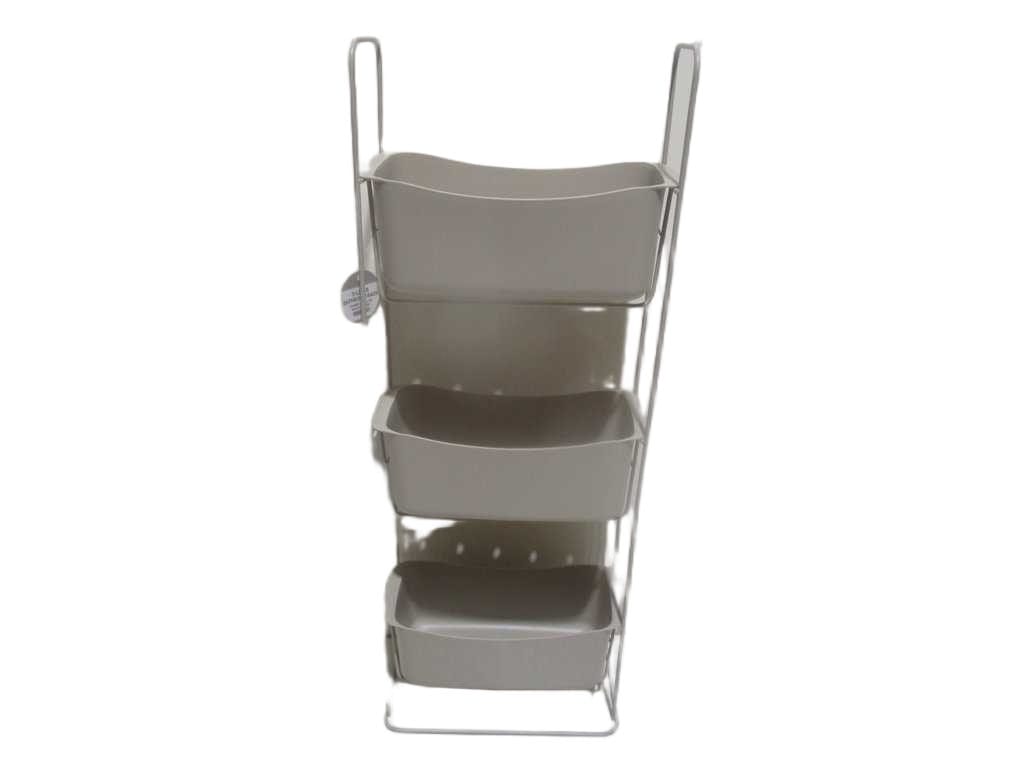 Bathroom Rack 3-Layer Taupe Iron+pp 29x16x76 Cm