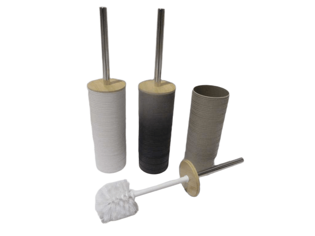 Toilet Brush Black/White/Taupe Ass 9.2x41