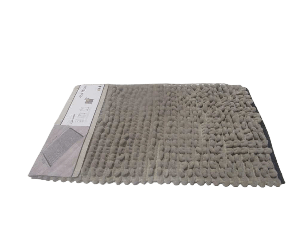 Carpet Polyester/Coton Bicolore 45x75 Cm - Ficelle/Black