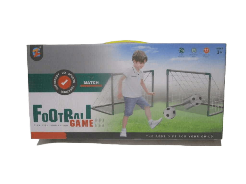 2pcs Football Set 2 Nets+1ball Plastic Color Box As Photo 2pcs* 47*36.5*36.5