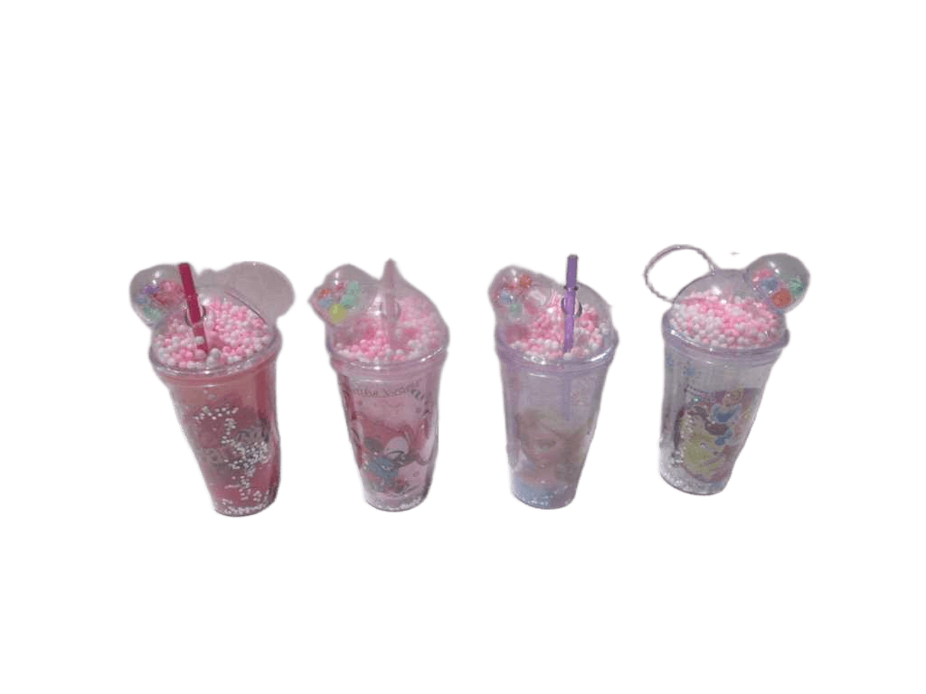 Cup With Foam Ball In The Cover Double Wall Ps Packing White Box Frozen Female Stich Princess Barbie Ass 450ml