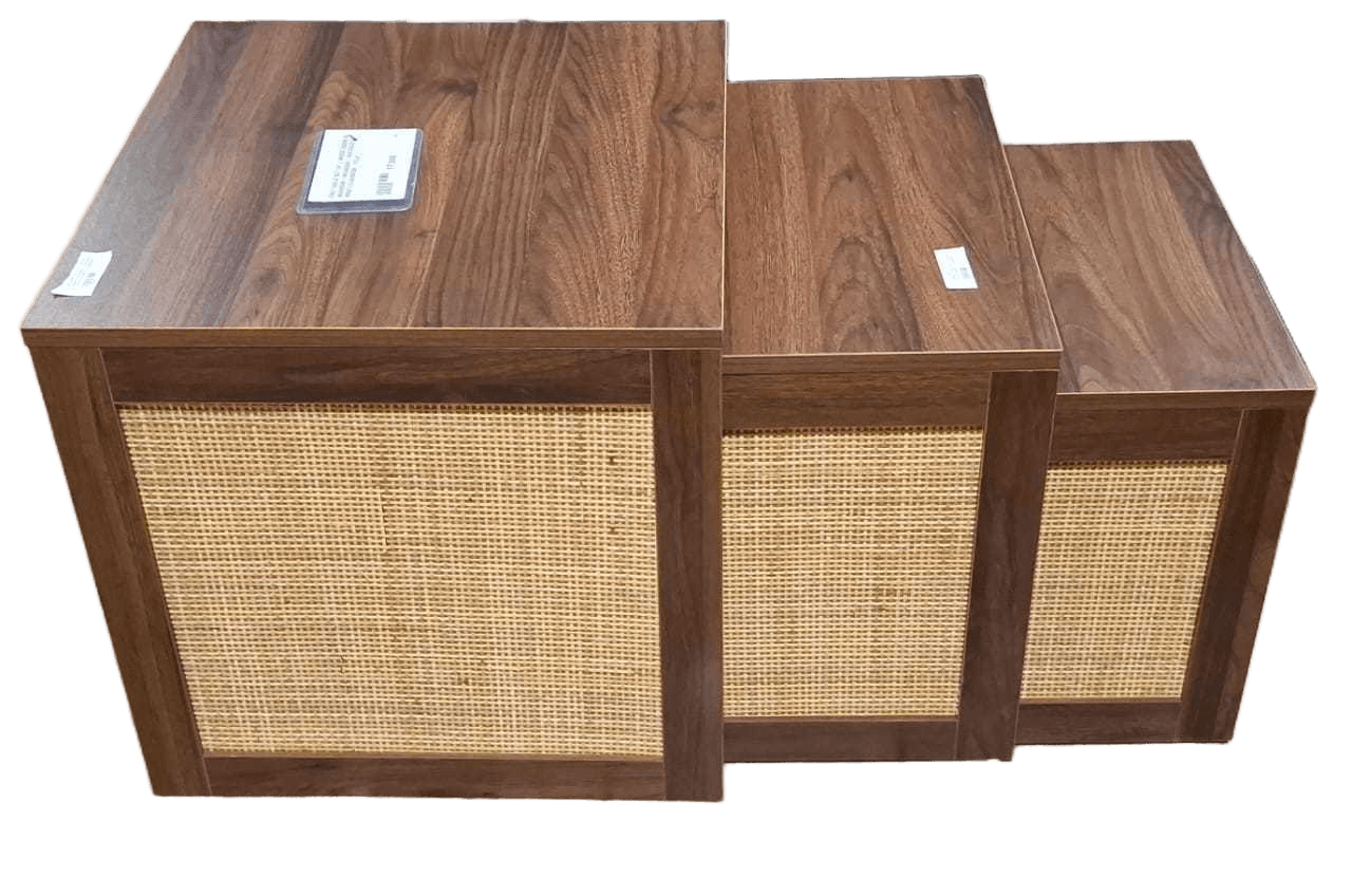 End Table Set Of 3 Wood 82098-16 45x45x45 + 40x40x40 + 35x35x35