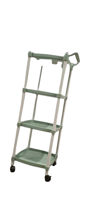 Cart Storage , 4 Level Pp+iron Green 33x33x99
