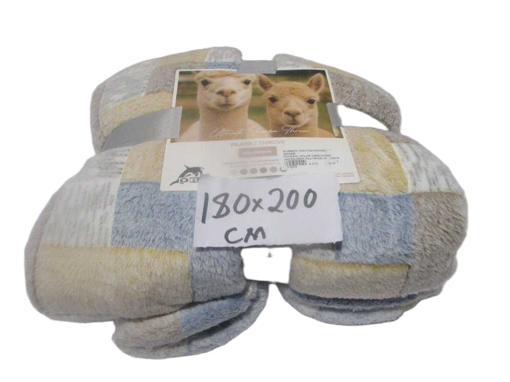 Blanket, 100% Polyester, 260gsm Packing: Color Card+cord 180*220
