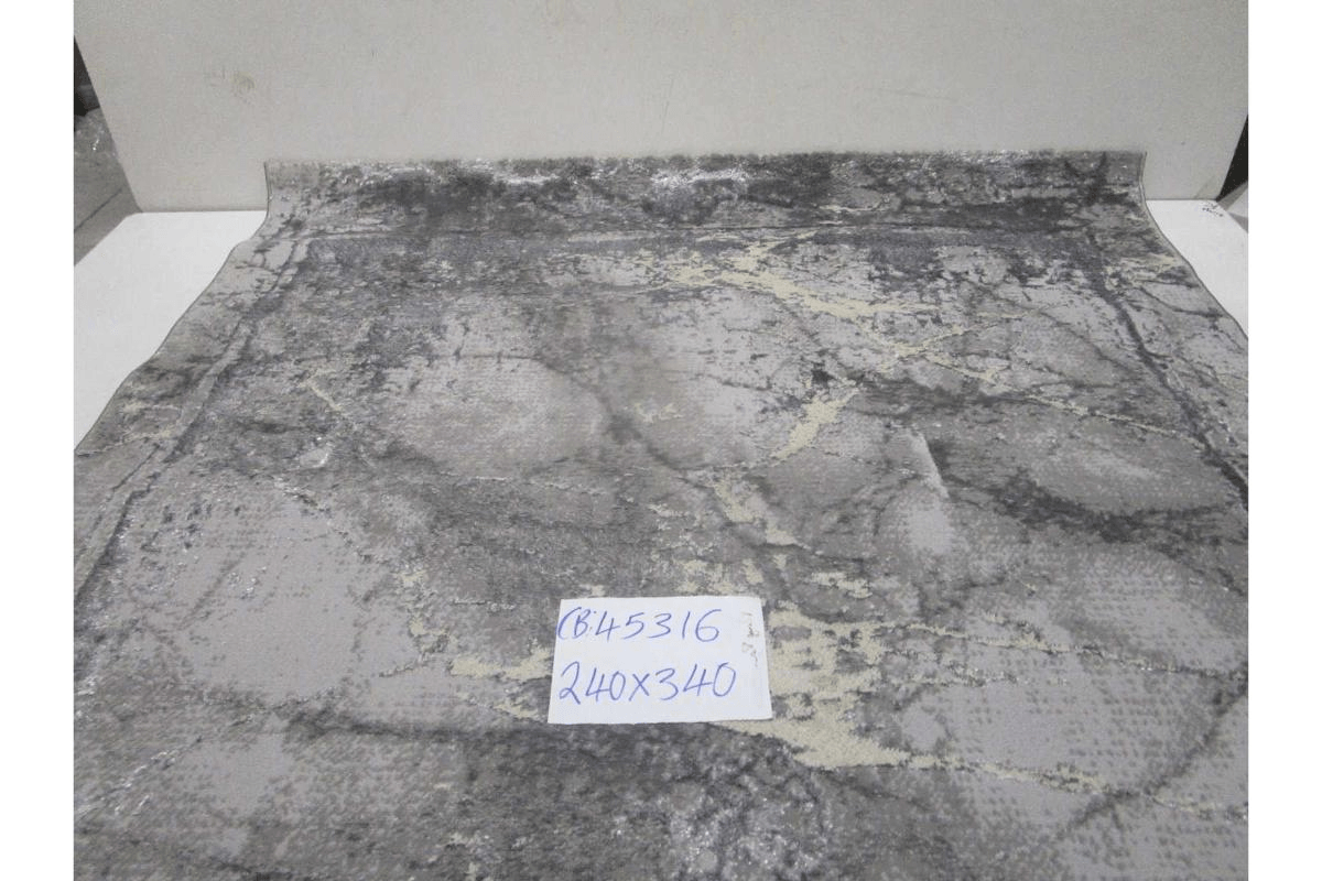 Carpet Grey Dk3188 256.000 Points 10mm Pile Height 1,600gr/Sqm Pp Heatset (1900dtex) + Shrink + Flosh 240x340 Cm