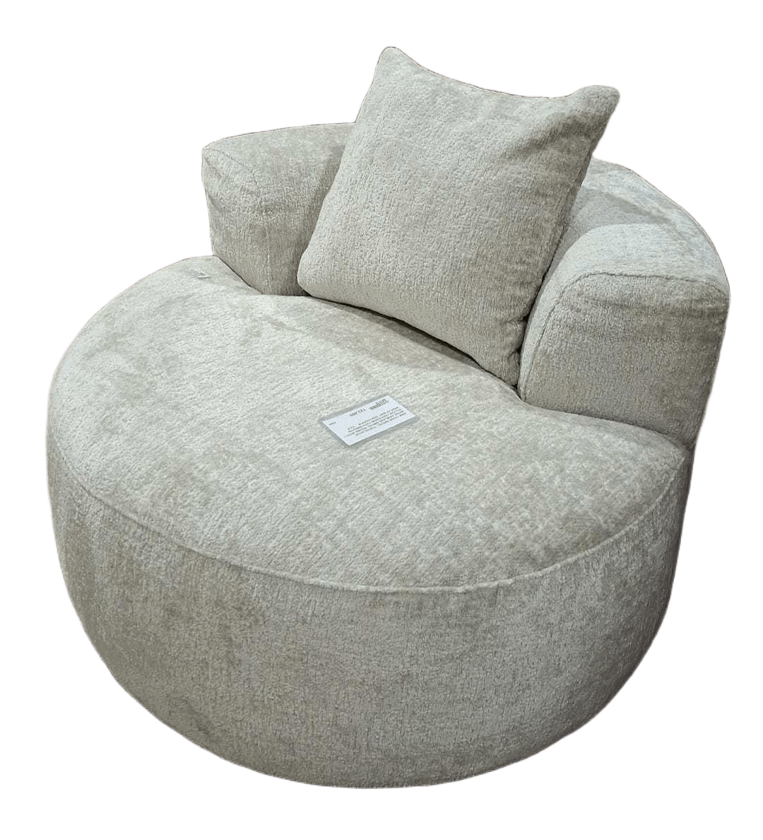 Arm Chair Swivel Turteldove Beige Armless Swivel Round With 1 Pillow 102x102x90 Cat5 G0602100