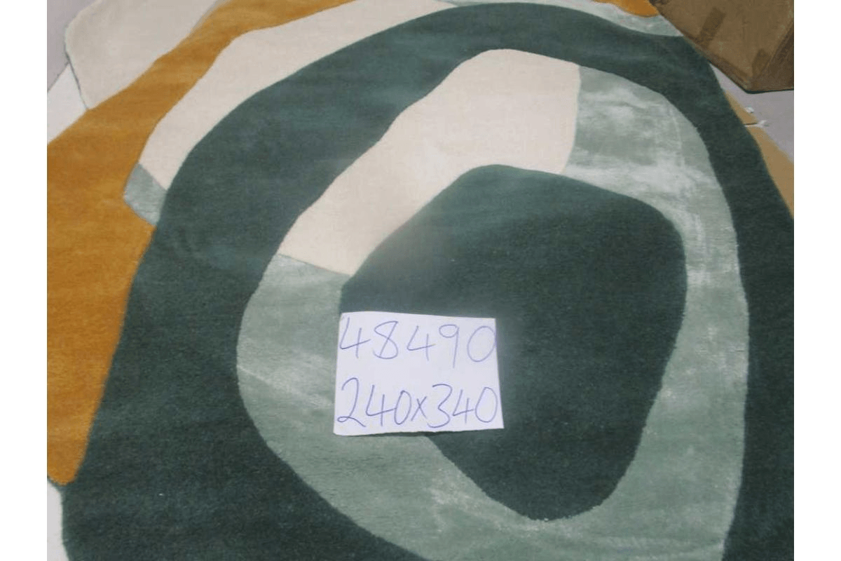 Rug Handtufted Wool And Viscose - Kg - Cotton Back