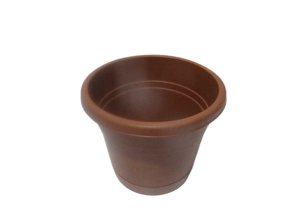 Flower Pot Kumquat Pp With Plate 650g 100% Recyclable Red Clay Dia34xh29