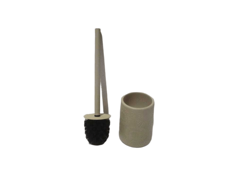 Brush Toilet Wc Gres Rounde Ethnic Spirals - Beige