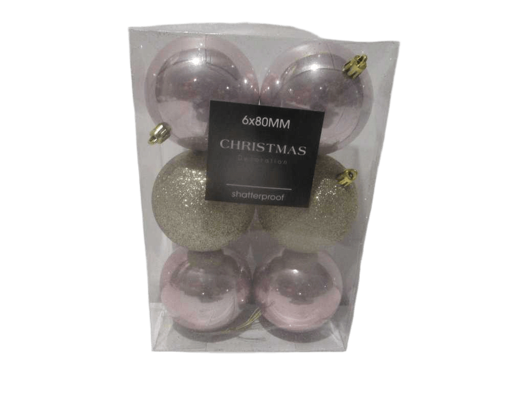 Ball Xmas 6x80mm Pretty