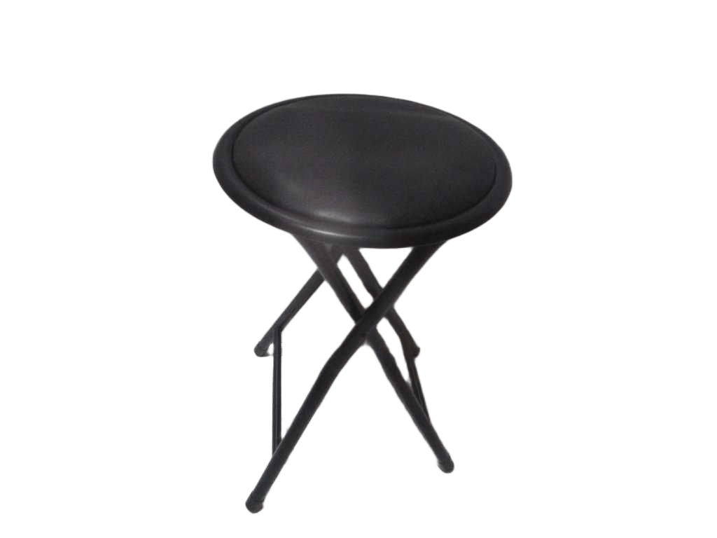 Folding Stool "pratik" Black Pvc 30x30xh45