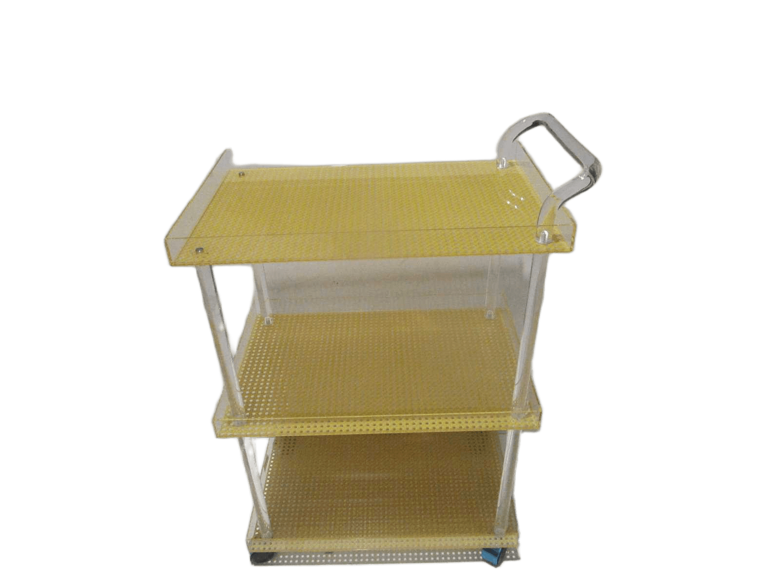 Trolley, Acrylic W Wheels 2 Color Assorted Yellow / Grey 39*59*76