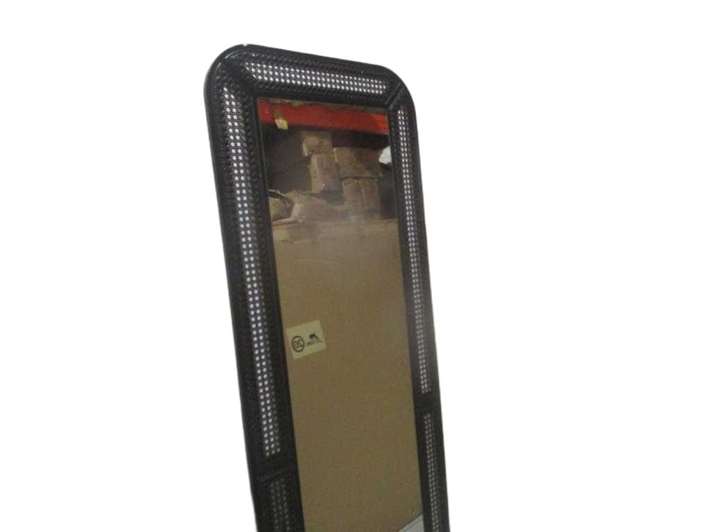 Mirror With Stand Mirror Thick 2.6mm Mdf Base 1.5cm+rattan Bord Packing:brown Box+foam Board Black 60*180cm