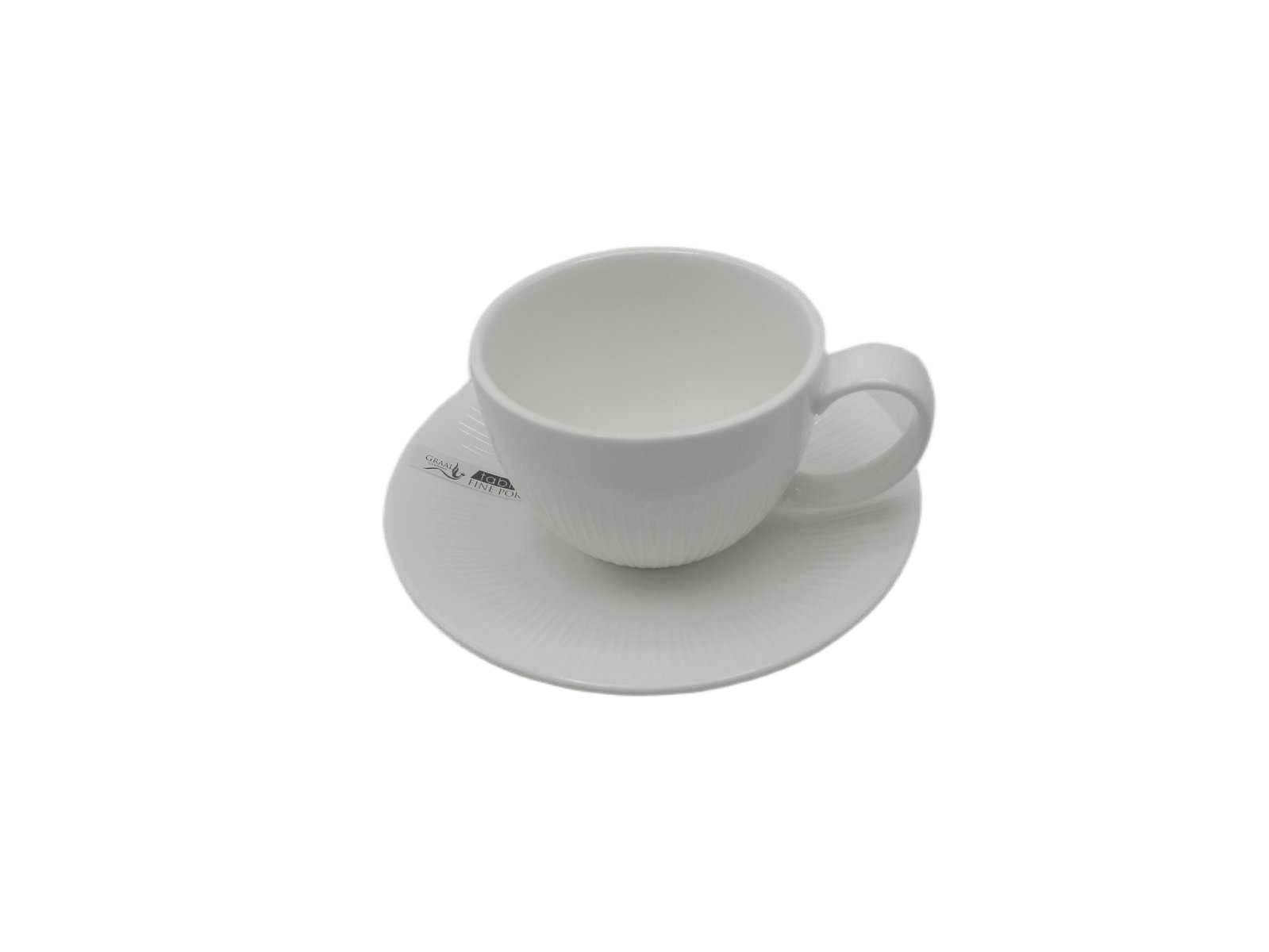 Coffee Cup 330ml 6.5" + Saucer13x9.8x6.8 / D:16.6x2.3