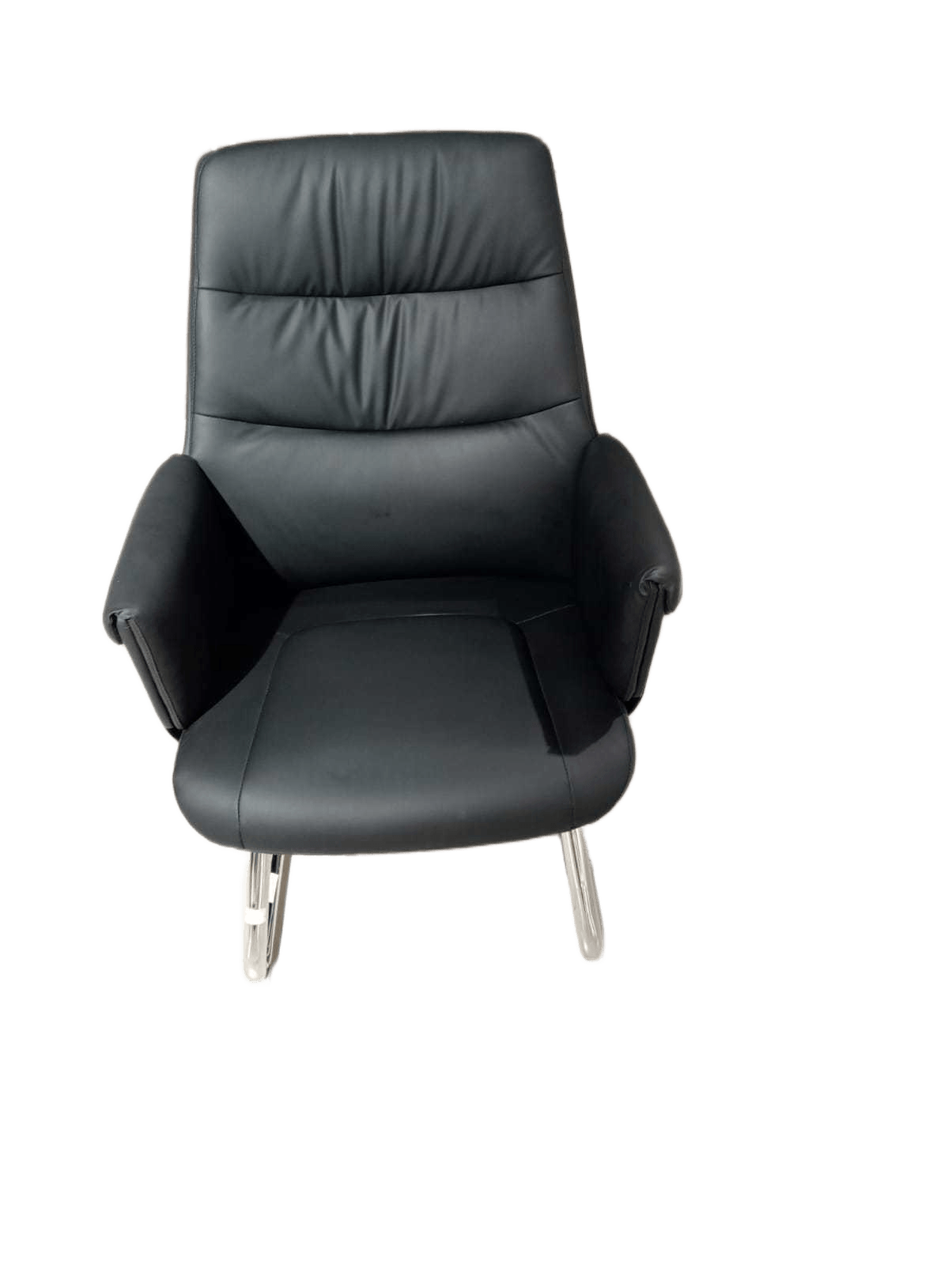 Office Visitor Chair Pu Full Black- Kjzw-17 65x103x68 2cl 2ac