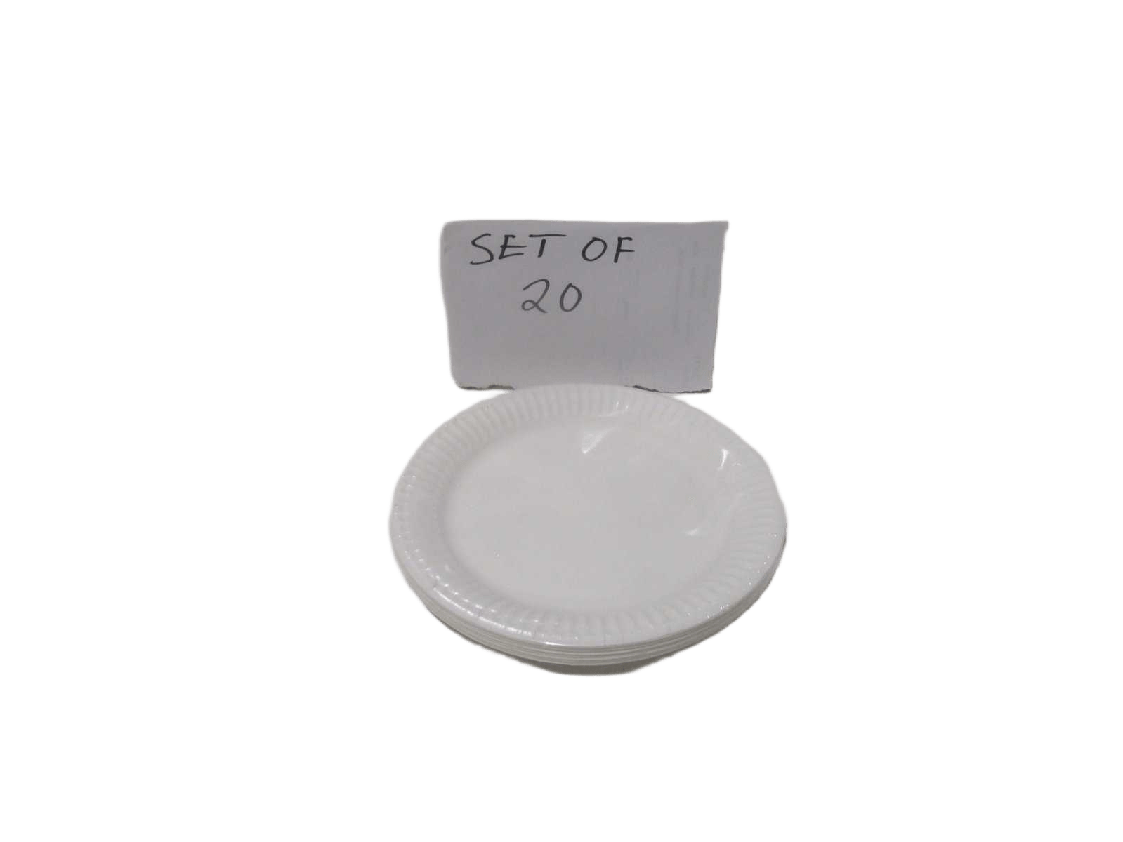 Plate Paper White 20pcs 7''18cm