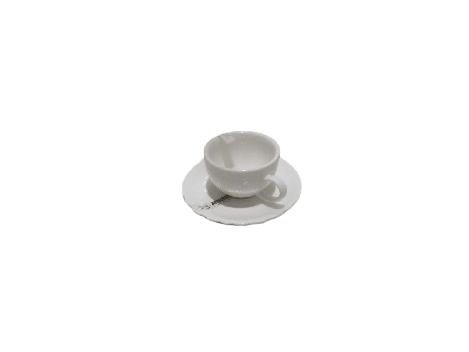 Expresso Cup 90ml +4.75'' Plate Flower Shape 9.3x7.1x4.6 D12x1.4