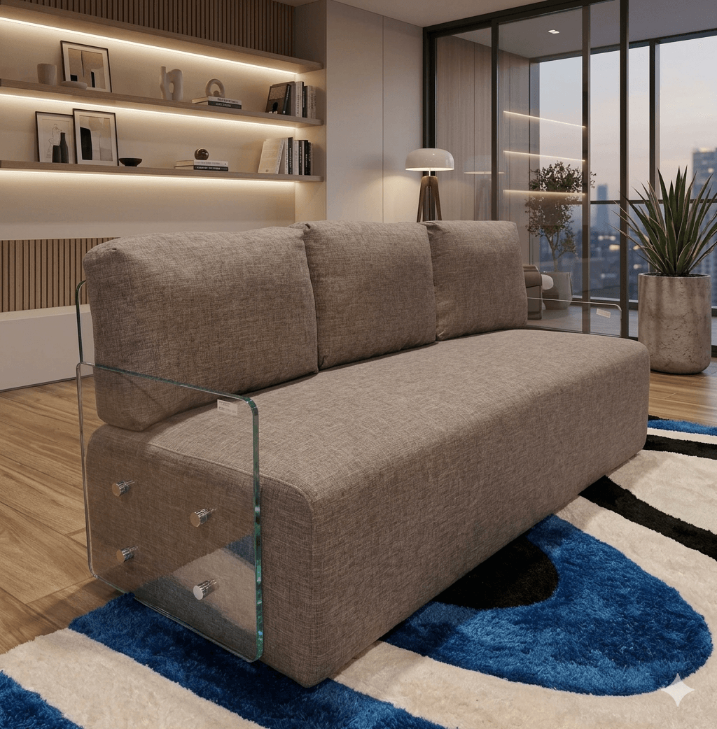 Sofa 3-Seater Extraclean Glass 15mm