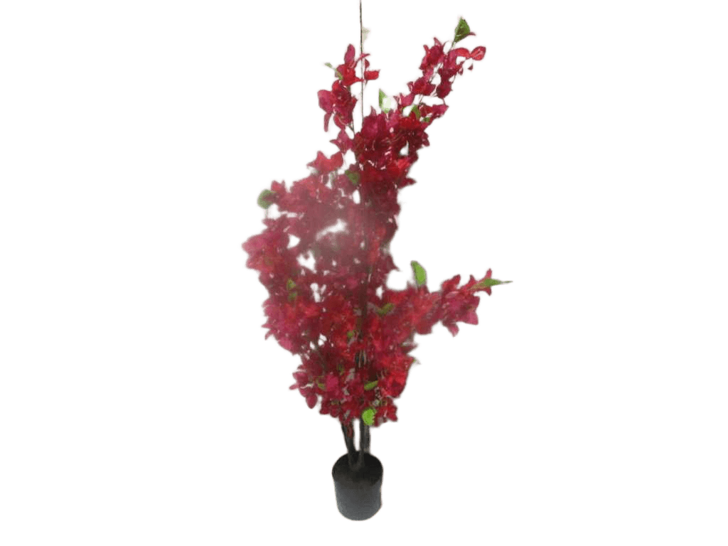 Artificial Tree,bougainvillea Poleyster Flower, Pu Stem 120cm Fuchsia+red 120cm