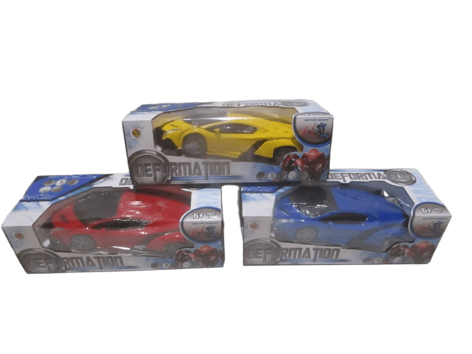Remote Control Car Deformable+lighting+senser Usb Charge Battery Plastic 3 Colors Ass Packing: Color Box Red Yellow Blue 41.4*16.1*13.5cm