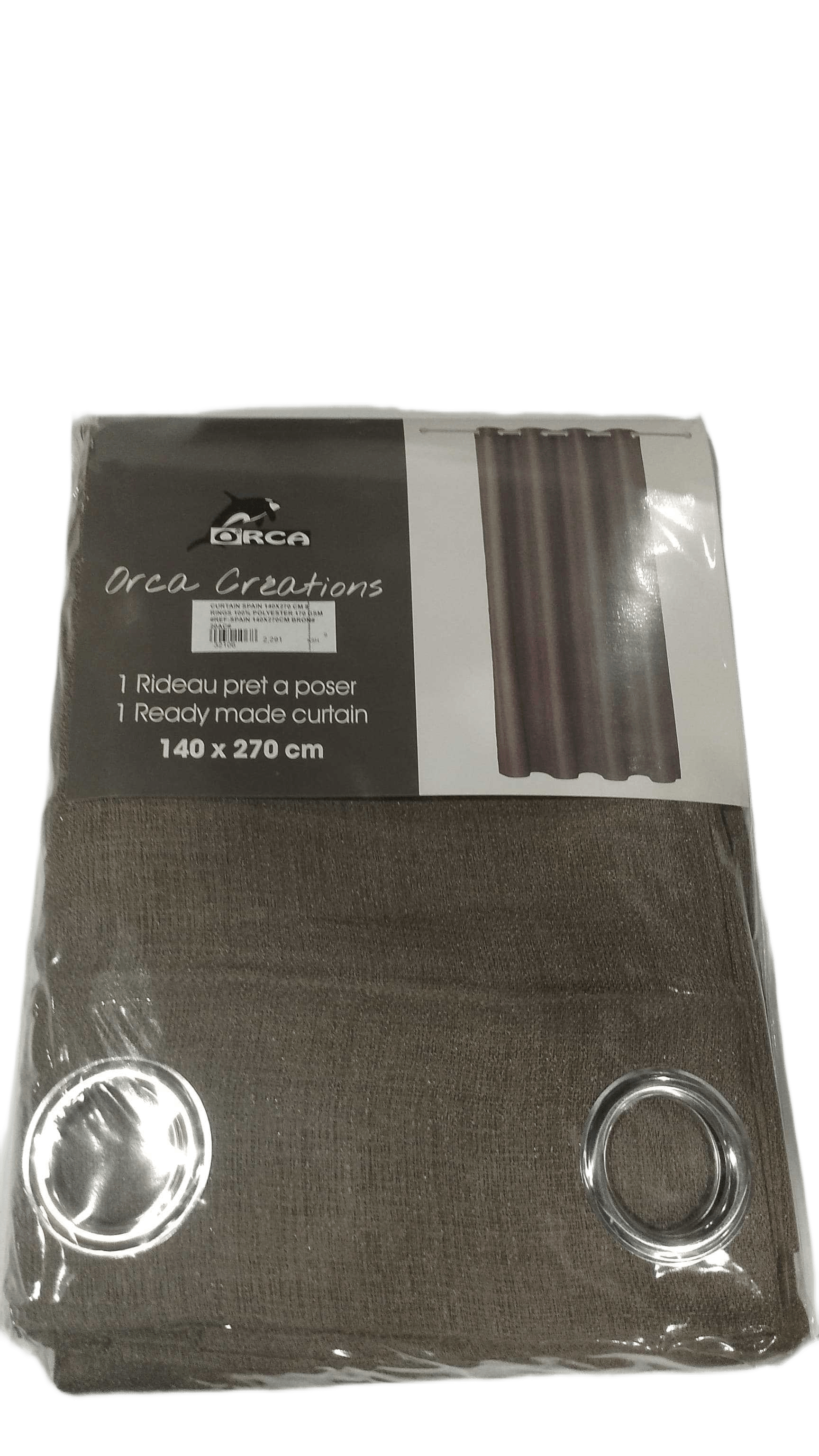 Curtain Spain 140x270 Cm 8 Rings 100% Polyester 170 Gsm